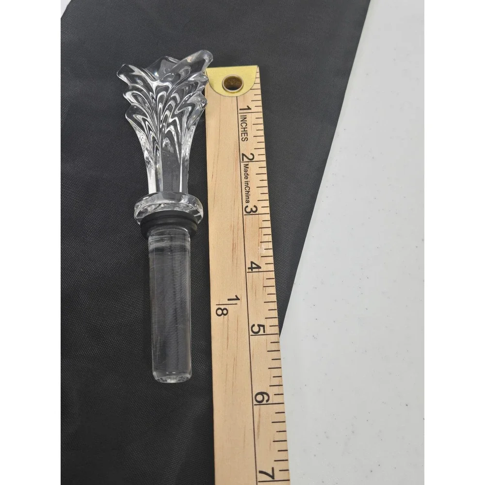 Unbranded Wine Bottle Stopper Clear Art Deco Style‎ Crystal Glass Fan Shape